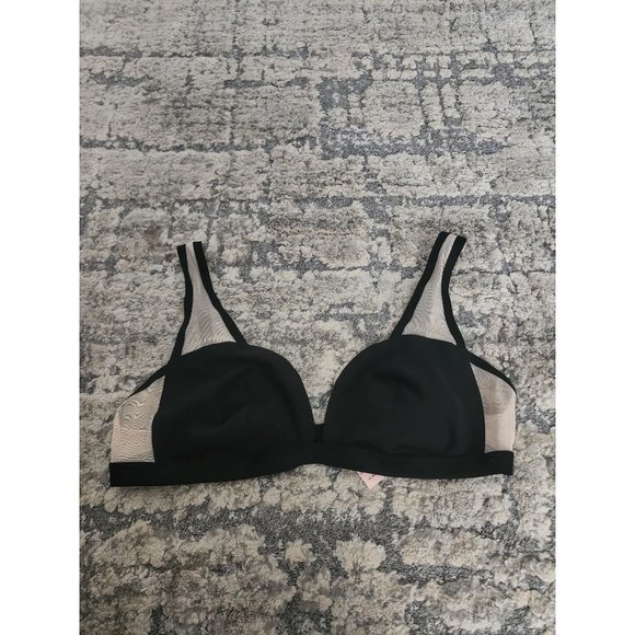 Victoria's Secret PINK Black Lace Strappy Back Halterneck Bralette S/P  NWT - Picture 9 of 16